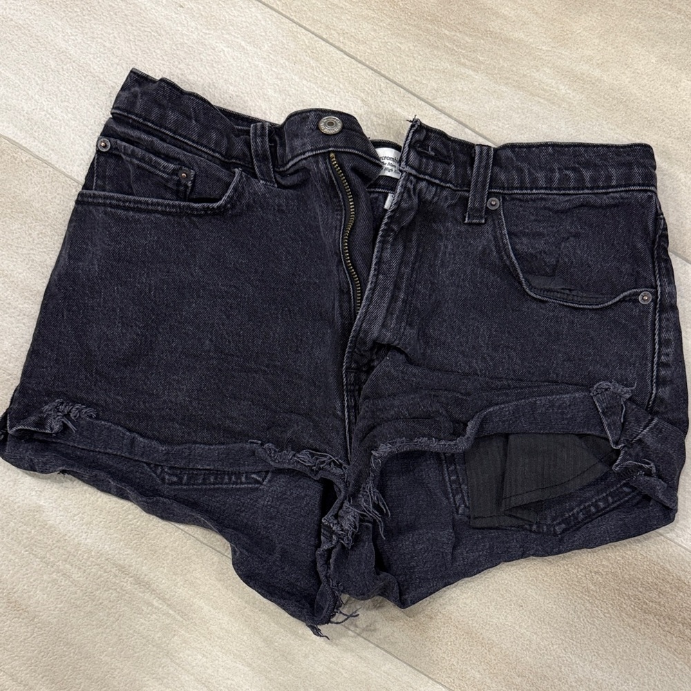 Abercrombie & Fitch Black Jean Shorts